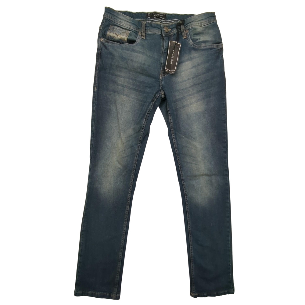 Abstract One Jeans Mens 32x32 Blue Slim Fit Stretch Distressed Denim Casual